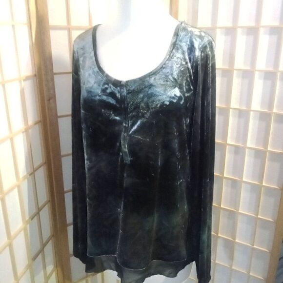 SimplyâVeraâVera WangâLgâCrushedâVelvetâTop - Picture 11 of 14